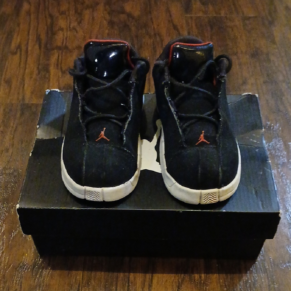 Air Jordan Black and Red Sneakers